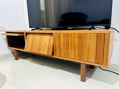 Stylish Wooden TV Stand with Storage
