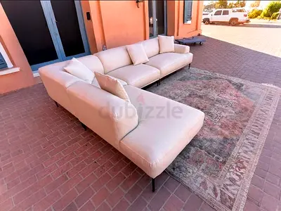 The Lóóm Collection Corner Sofa Beige Good Condition