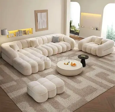 Modern Cream Sectional Sofa Set Brand New luxurious design