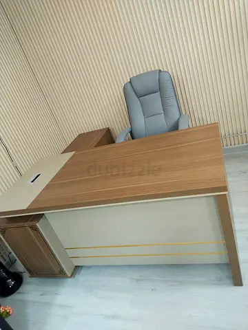 Stylish Wooden Office Desk with Chair