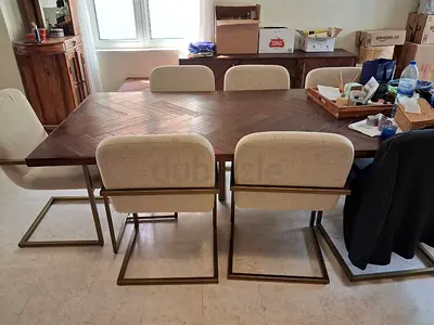 Selling Dining table with 8 chairs Pm me if anyone interested