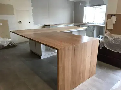 Premium Custom Made Island with Marble Look Surface kitchen island