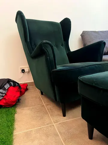 Urgent sale IKEA wing chair with stool