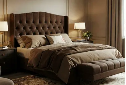 Dark brown 180*200 king size Bed