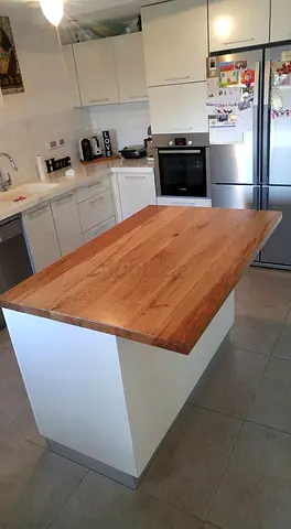 Elegant Contemporary Kitchen Island with Statement Front Detailing