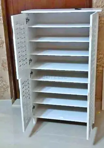 White Wooden Cabinet with Shelves