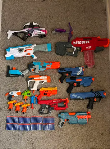 NERF GUNS WITH BULLETS AND ACCESSORIES FOR SALE AT CHEAP PRICES