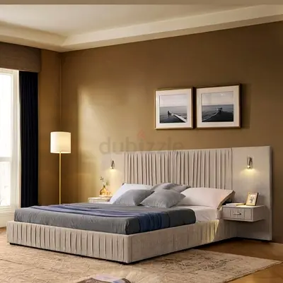Beige colour 200*200 super king size bed