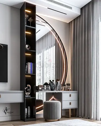 Modern dresser with mirror