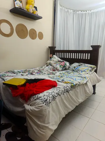 Bed with mattress