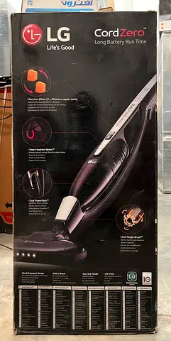 New LG Vacuum Cleaner CordZero Long Battery Run Time VS8404SCW with Box