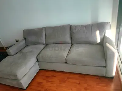 Cratebarrel premium quality Axis gray lshape sofa
