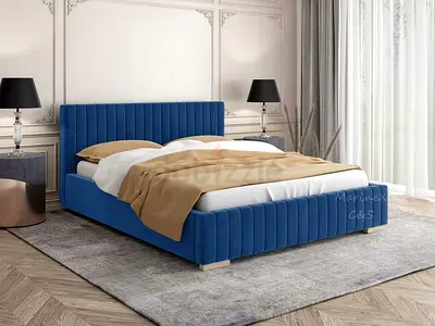 Brand New Stylish Blue Upholstered Bed