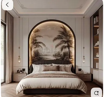 Stylish Modern Bedroom with Tropical Decor