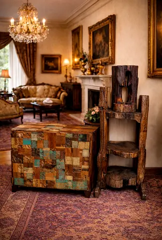 Rustic Wooden chest- Unique Design