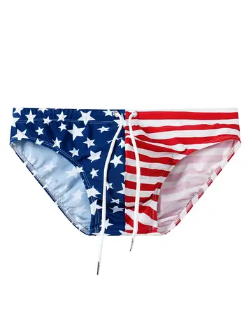 American Flag Swim Trunks
