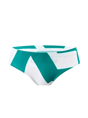 Stylish Swim Briefs in Aqua and White