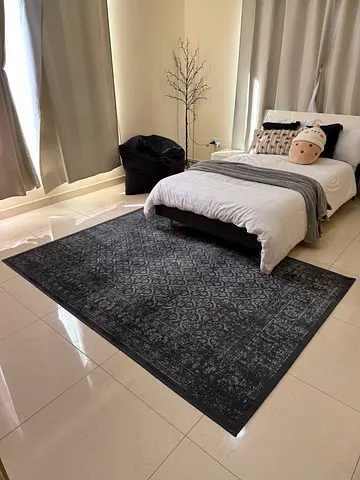 Black and Grey Designed Rug