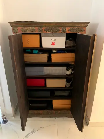 Vintage Wooden Cabinet with Decorative Finish