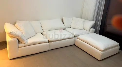 Marina home feather 🪶 filled modular sofa with ottoman