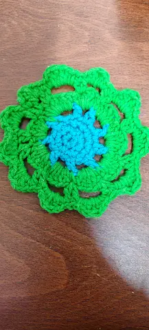 Handmade Red Crochet Doily