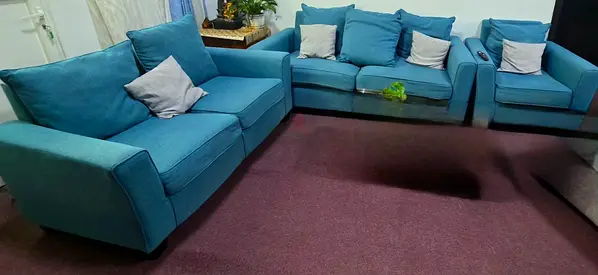 Comfortable and Stylish Blue Sofa Set