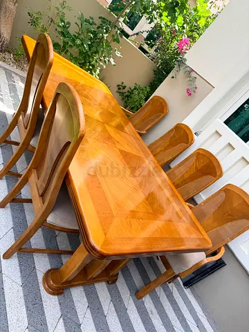 Elegant Wooden Dining Table with Chairs