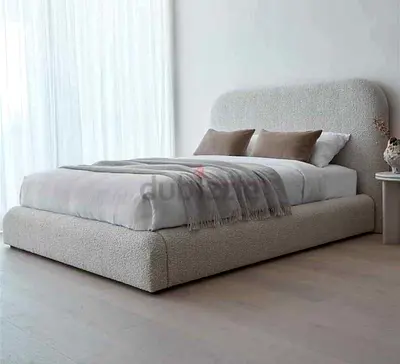 Modern Upholstered Bed with Soft Texture