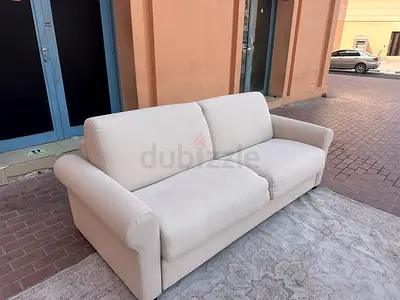 Almost New Natuzzi Two Seater Sofa Bed Beige