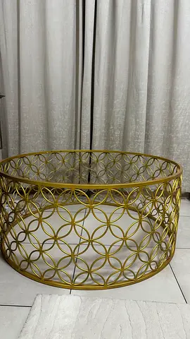 Elegant Gold Coffee clear glass Table, home center