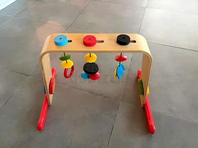 Baby gym, birch play wood multi colour