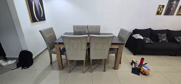 Marble Dining Table Set with Chairs