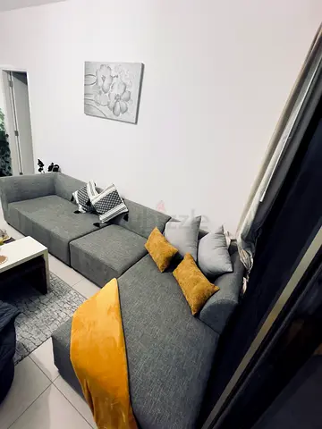 Stylish Grey Sectional Sofa 3 seaters