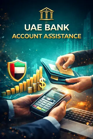 Professional assistance for business and personal bank account setup in the UAE.