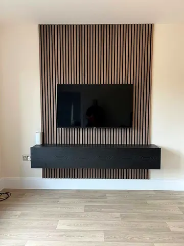 Tailor-Made MDF Entertainment Unit with Slatted Back Panel