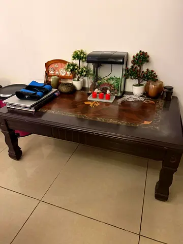 WOODEN COFFEE TABLES: Set of 3