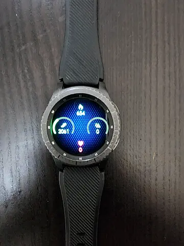Samsung watch Gear S3 frontier with Charger with original Leather belt condition 10/9
