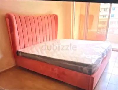Stylish Pink Velvet Bed Frame