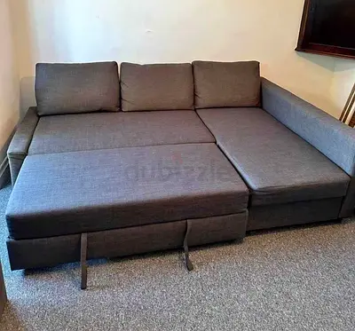 Ikea L Shape Sofa cum bed with big storage in L