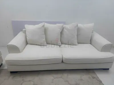 Deep The One Brand white color 3 seater sofa
