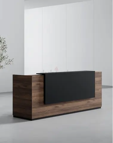 Modern Reception Desk with Elegant Front Design