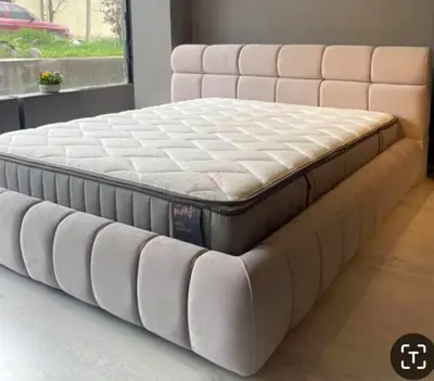 Brend New high quality fabric luxury king size 180x200 Bed with spring mattress available