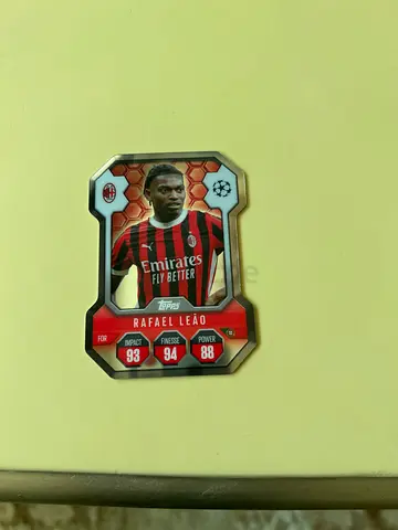 Football match attack Rafael Leao chrome shield