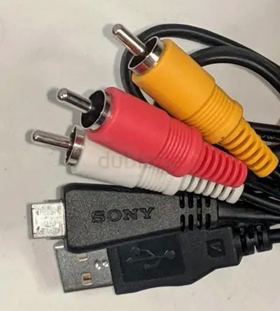 Sony Type 3 Camera Cord Cable OEM Red Yellow White Components RCA  USB