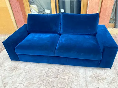 Pull out Ikea blue  Vimle Two Seater sofa bed with mattress