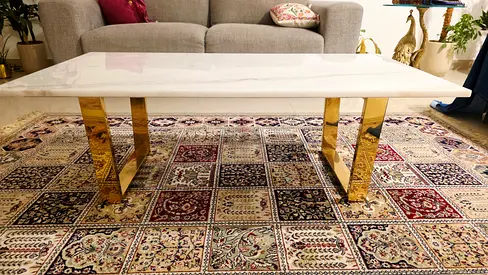 Elegant White shiny Marble table new homecenter. negotiate your price .