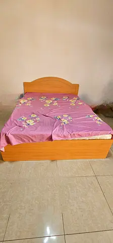 Bed with mattress