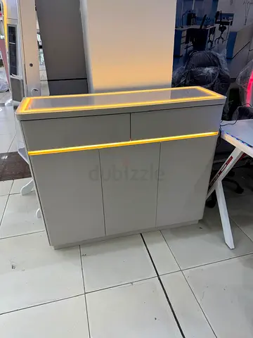 Modern Grey Sideboard with LED Light
