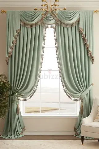 New Elegant Light Blue Drapes