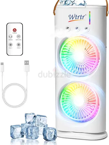 Portable Air Conditioners,280ml Mini Evaporative Cooler,USB Personal Conditioner with 7 LED Lightï¼